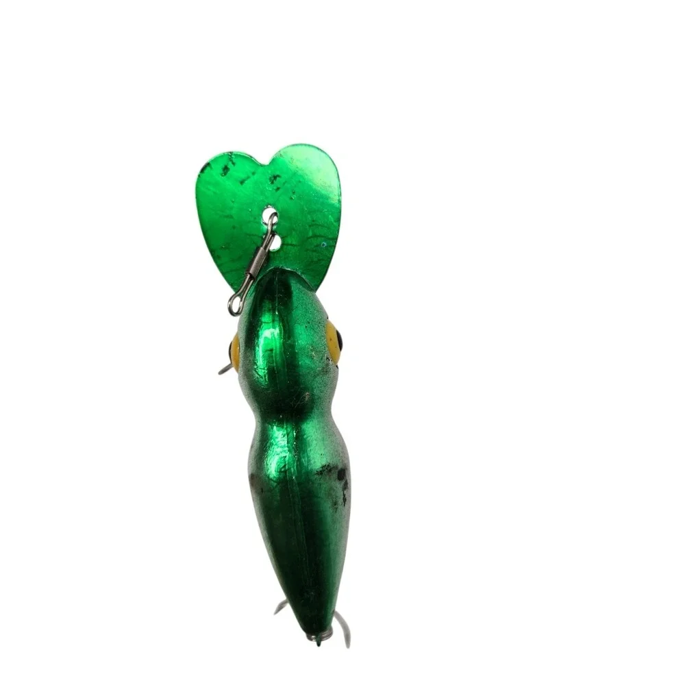 Vintage Rabble Rouser Di-Dapper Rattle Model Fishing Lure Green Silver w/ Box